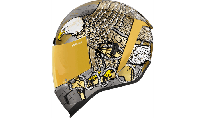 Icon Airform Semper Fi Gold Helmet - Motor Psycho Sport