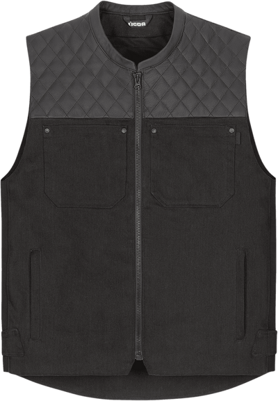 Icon Chamonix Denim Vest Black - Motor Psycho Sport