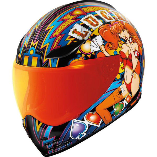 ICON Domain Helmet - Lucky Lid 4 - Red