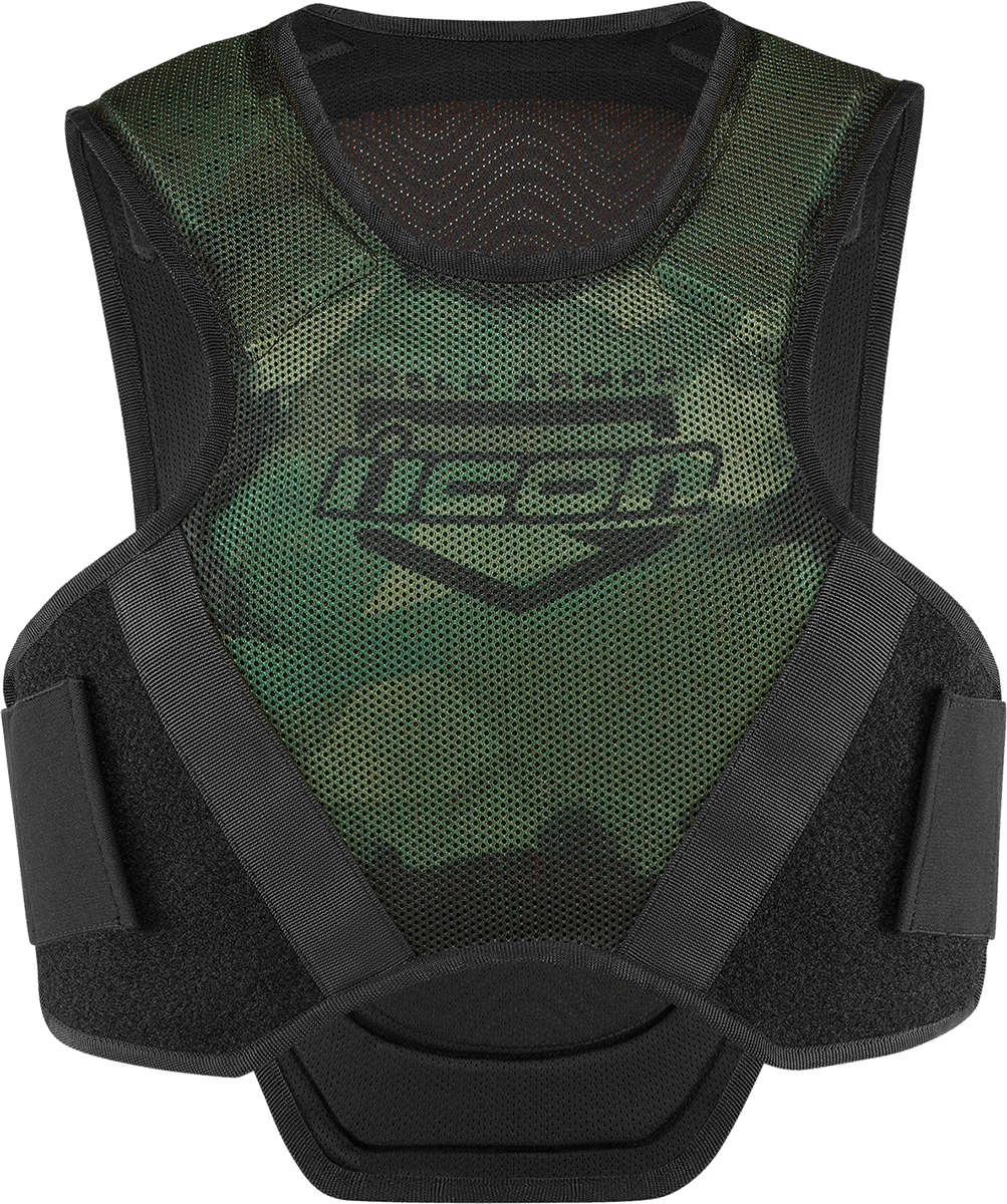 Icon Men's Field Armor Softcore Vest - Green Camo - Motor Psycho Sport