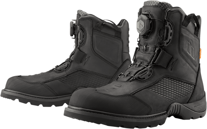 Icon Stormhawk Waterproof Black Boots - Motor Psycho Sport