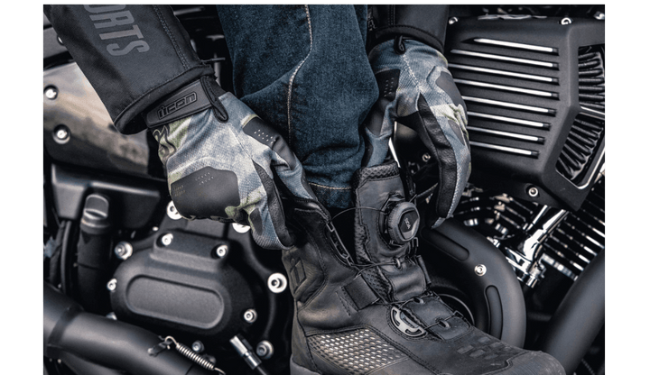 Icon Stormhawk Waterproof Black Boots - Motor Psycho Sport
