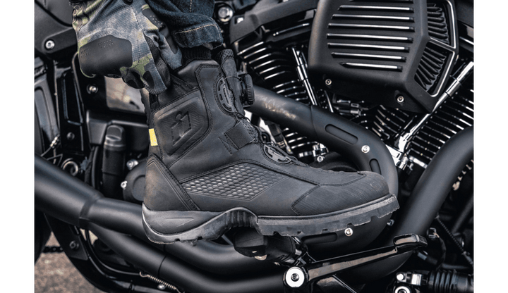 Icon Stormhawk Waterproof Black Boots - Motor Psycho Sport