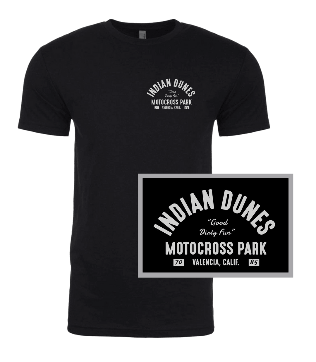 Indian Dunes Valencia T-Shirt Black - Motor Psycho Sport