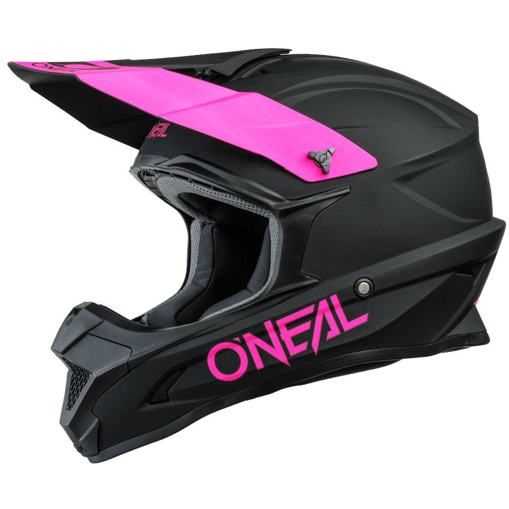 O'Neal 1 SRS Solid Helmet Black/Pink - Motor Psycho Sport