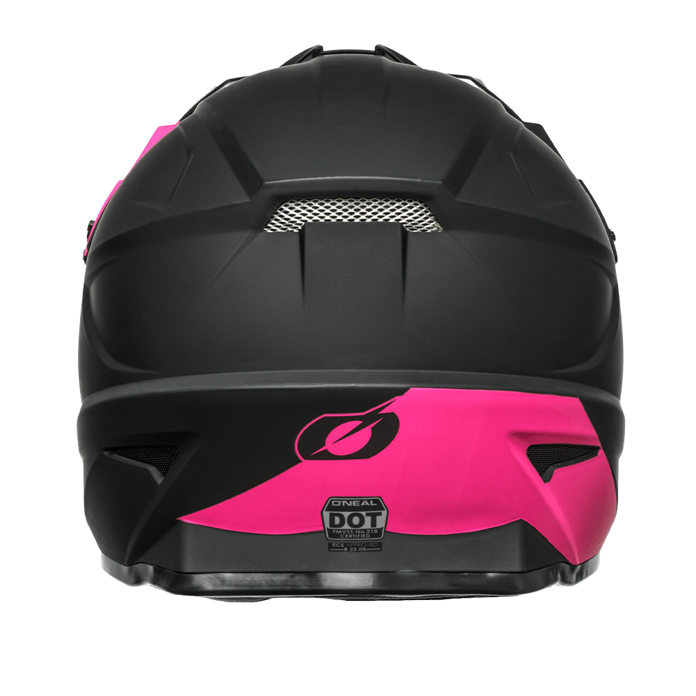 O'Neal 1 SRS Solid Helmet Black/Pink - Motor Psycho Sport