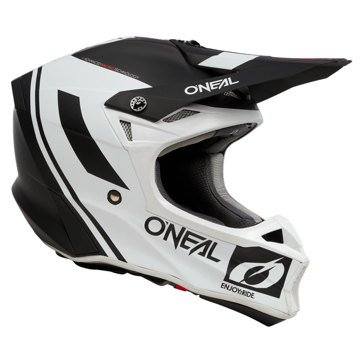 O'Neal 10 SRS Flow V.23 Helmet Black/White - Motor Psycho Sport