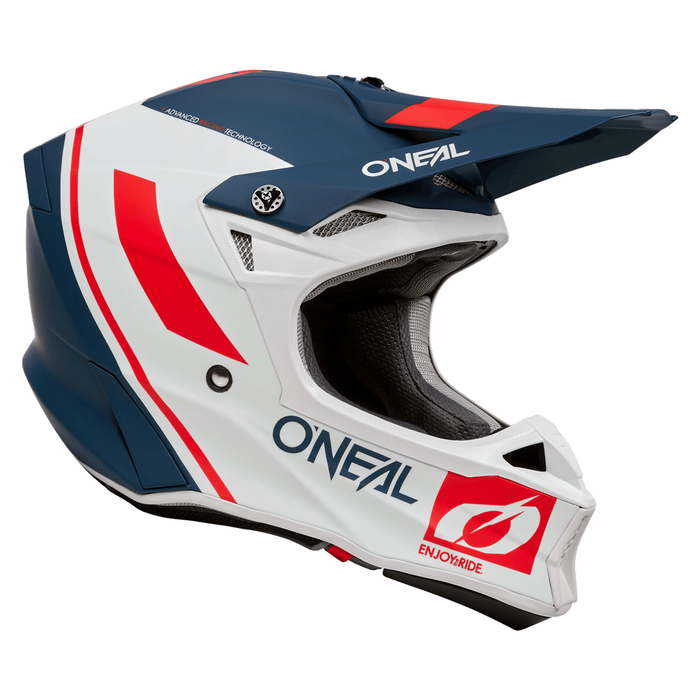 O'Neal 10 SRS Flow V.23 Helmet Blue/White/Red - Motor Psycho Sport