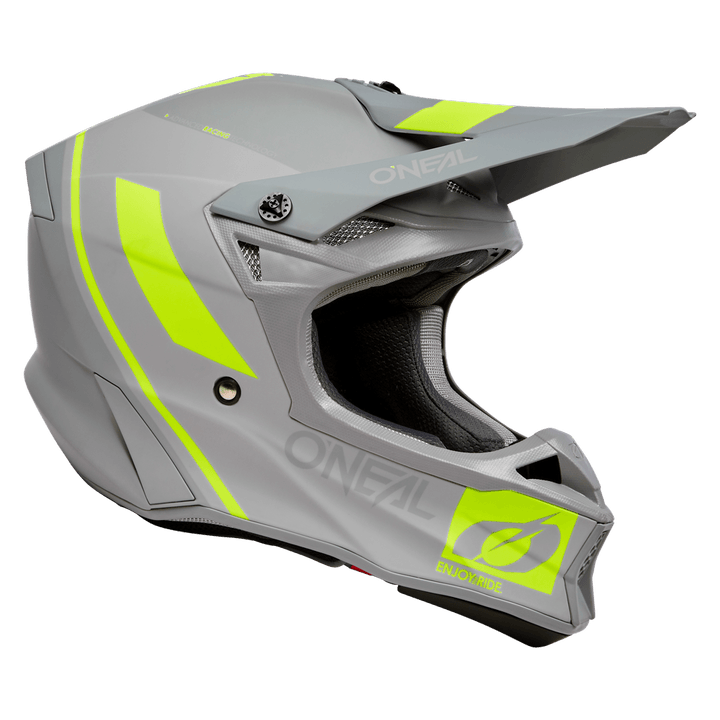 O'Neal 10 SRS Flow V.23 Helmet Gray/Neon - Motor Psycho Sport