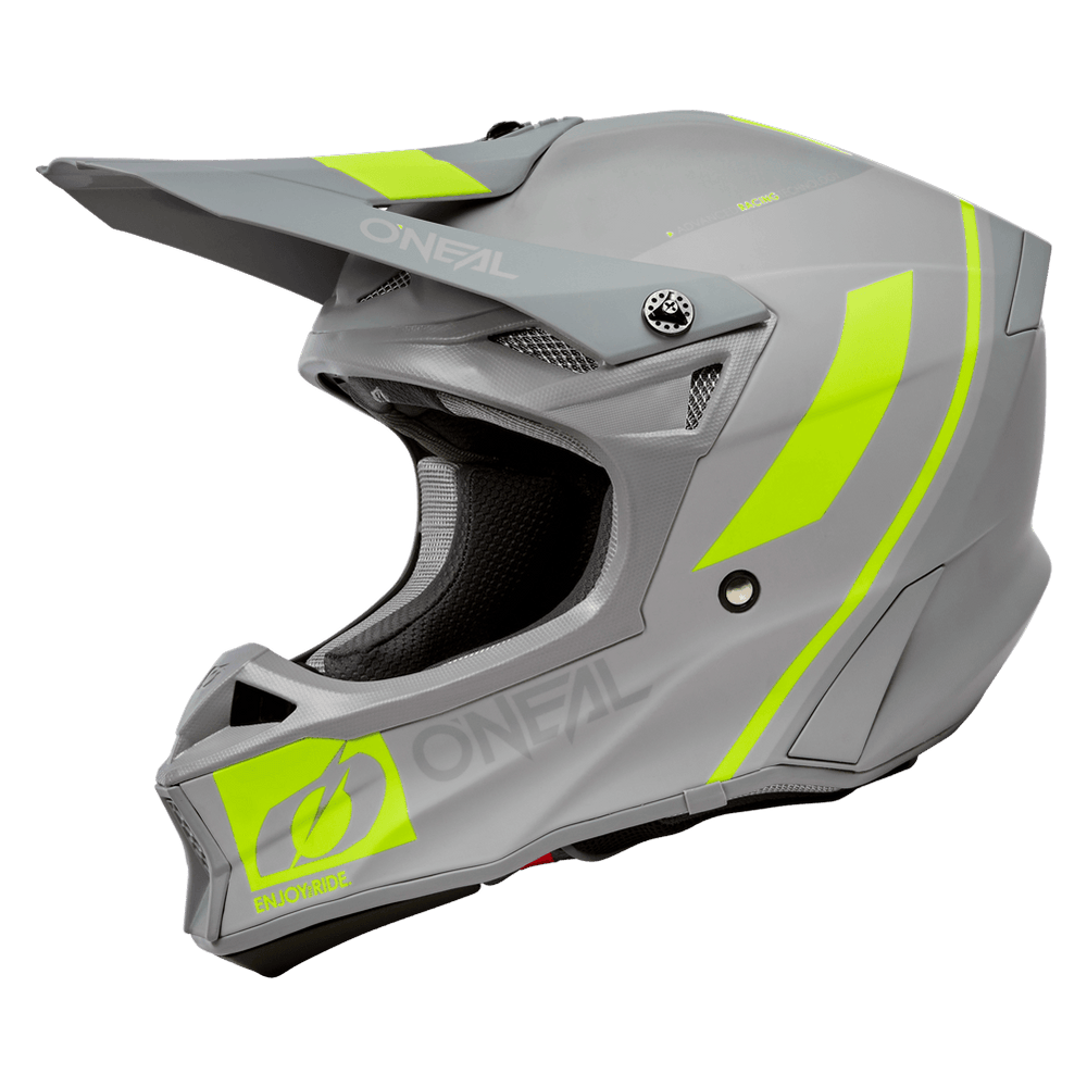 O'Neal 10 SRS Flow V.23 Helmet Gray/Neon - Motor Psycho Sport