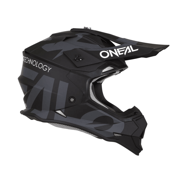 O'Neal 2 SRS Slick Helmet Black/Grey - Motor Psycho Sport