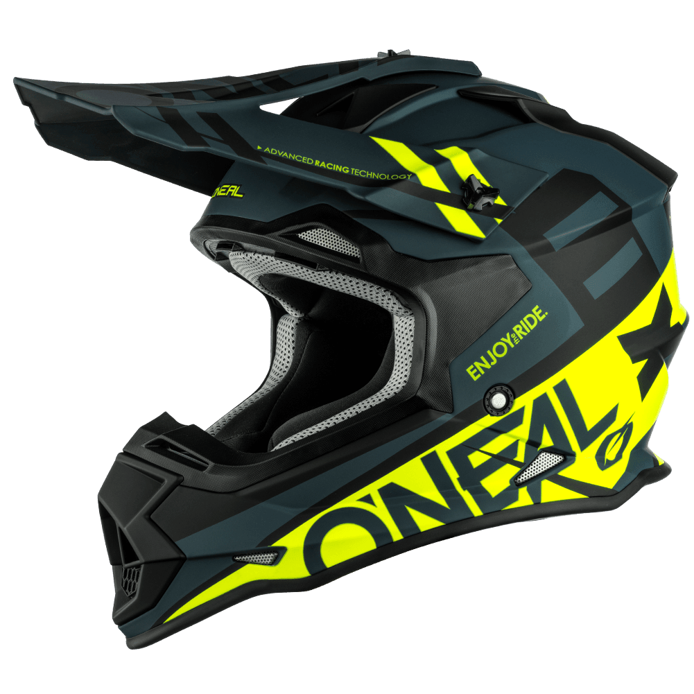 O'Neal 2 SRS Spyde Helmet Black/Hi-Viz - Motor Psycho Sport