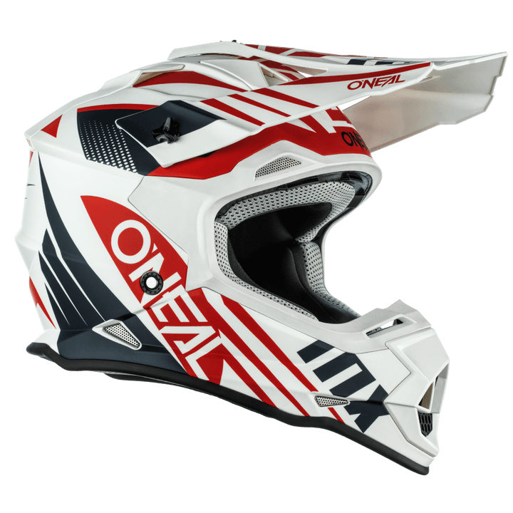 O'Neal 2 SRS Spyde Helmet White/Blue/Red - Motor Psycho Sport