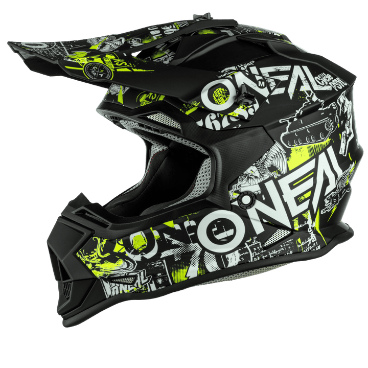 O'Neal 2 SRS Youth Attack Helmet Black - Motor Psycho Sport