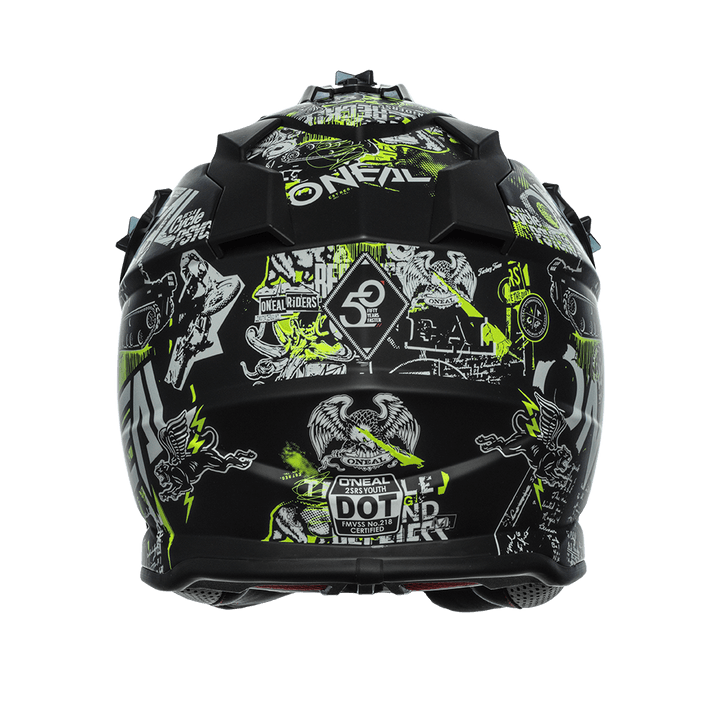 O'Neal 2 SRS Youth Attack Helmet Black - Motor Psycho Sport