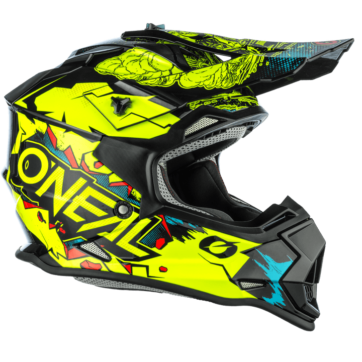 O'Neal 2 SRS Youth Villain Helmet Neon Yellow - Motor Psycho Sport