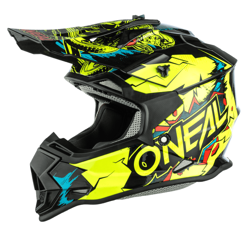 O'Neal 2 SRS Youth Villain Helmet Neon Yellow - Motor Psycho Sport