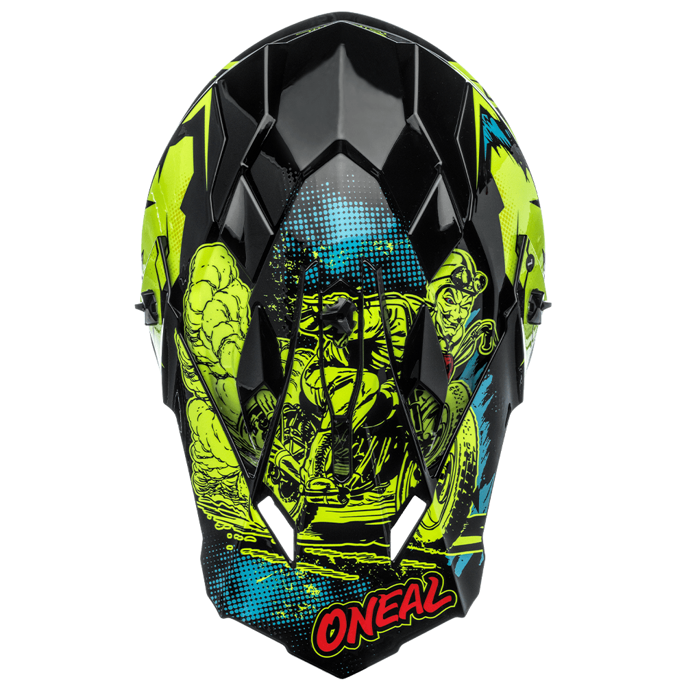 O'Neal 2 SRS Youth Villain Helmet Neon Yellow - Motor Psycho Sport