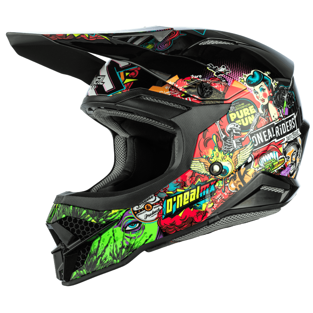 O'Neal 3 SRS Crank 2.0 Helmet - Motor Psycho Sport