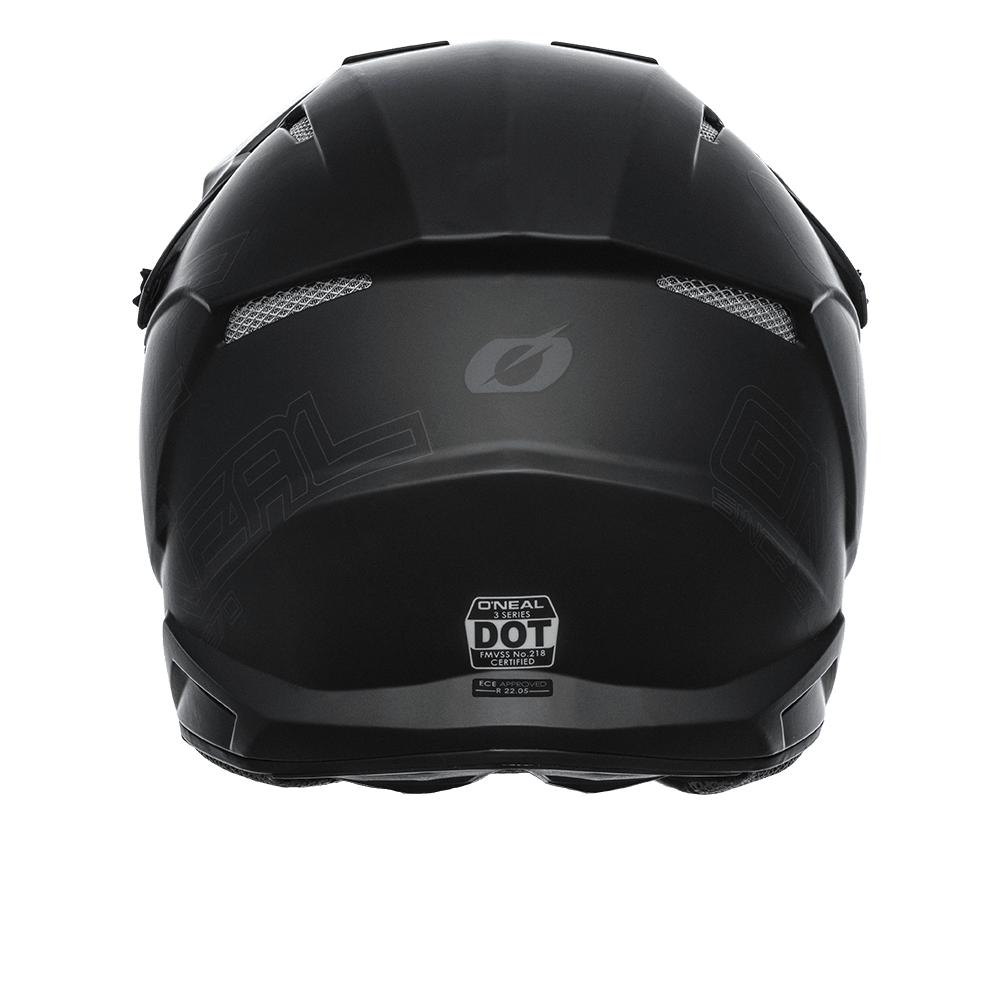 O'Neal 3 SRS Flat 2.0 Helmet Black - Motor Psycho Sport