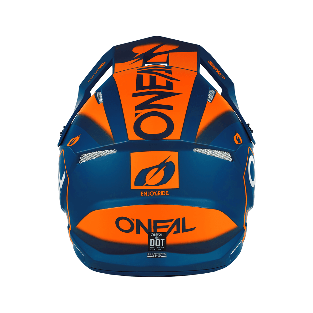 O'Neal 3 SRS Hexx V.23 Helmet Blue/Orange - Size XL - OPEN BOX - Motor Psycho Sport