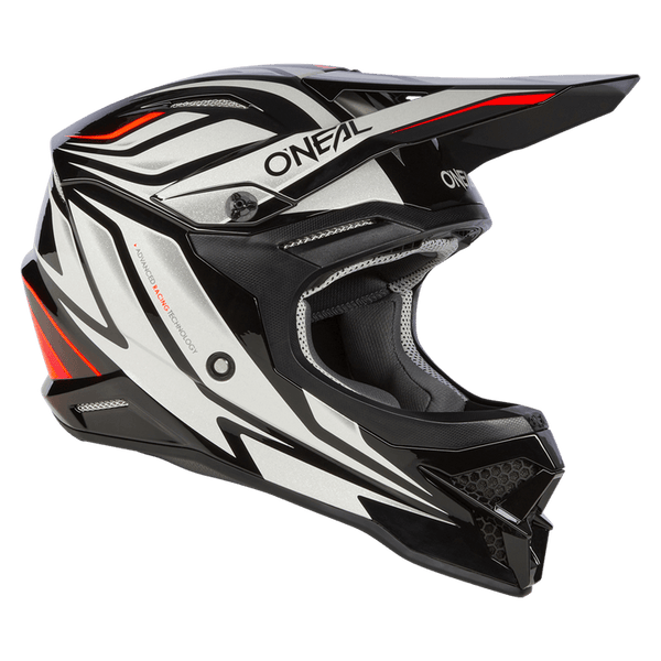 O'Neal 3 SRS Vertical V.23 Helmet Black/White – Motor Psycho Sport