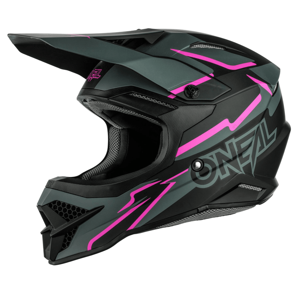 O'Neal 3 SRS Voltage Helmet Black/Pink - Motor Psycho Sport