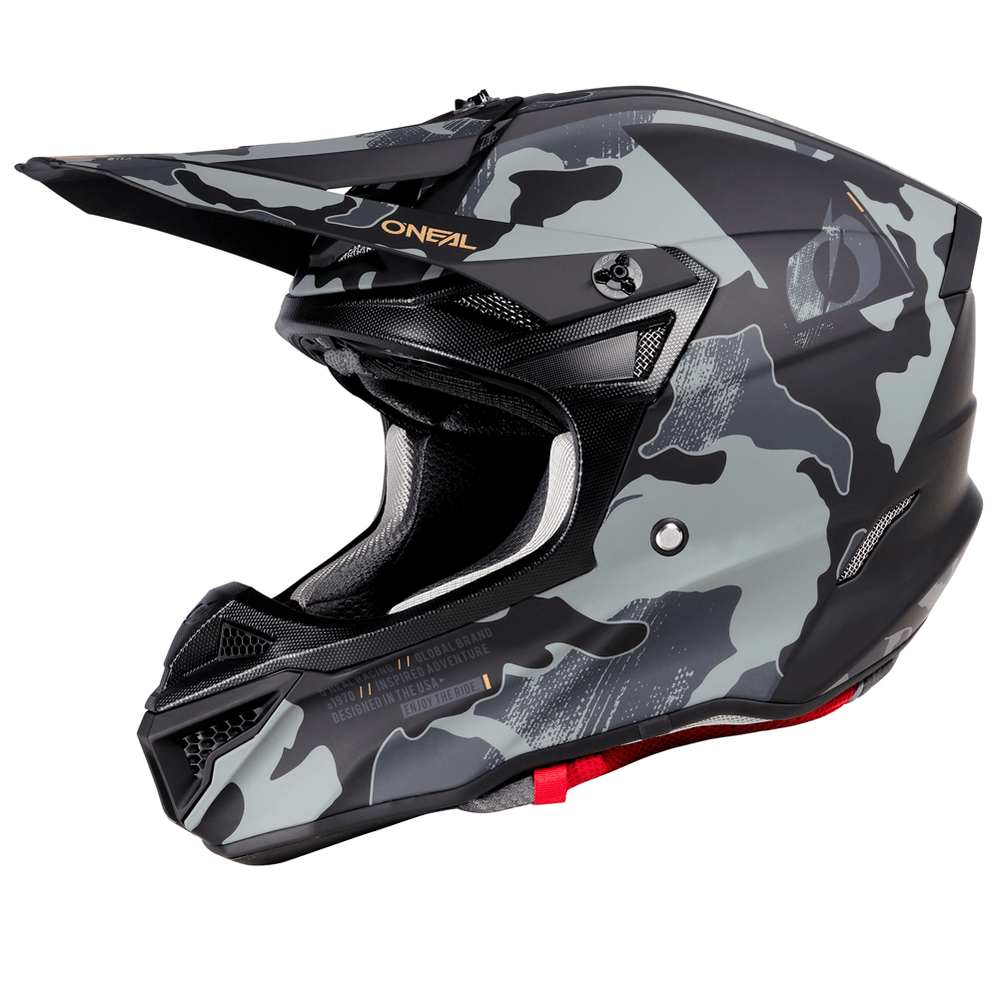 O'Neal 5 SRS Camo V.23 Helmet Black/Gray - Motor Psycho Sport