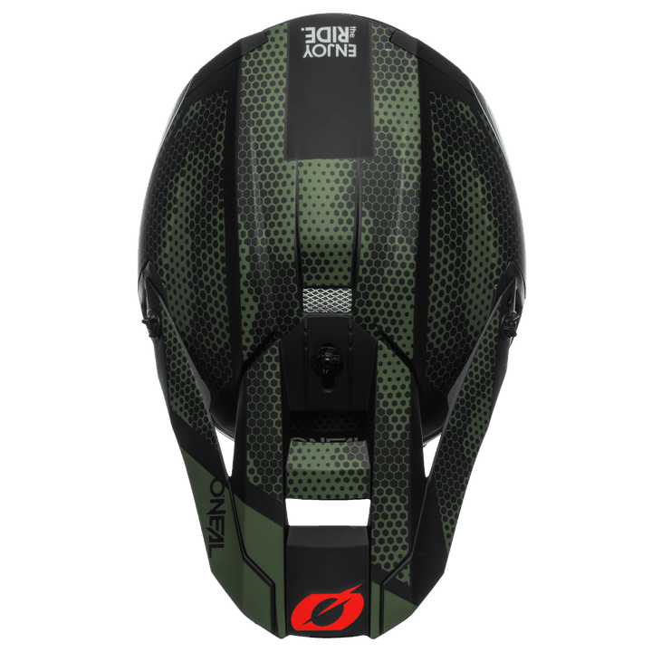 O'Neal 5 SRS Covert Helmet Black/Green - Motor Psycho Sport