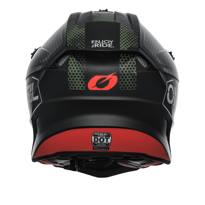 O'Neal 5 SRS Covert Helmet Black/Green - Motor Psycho Sport