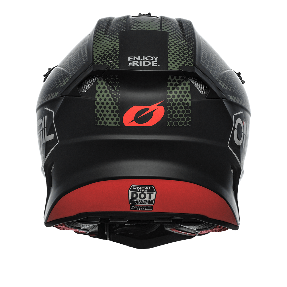 O'Neal 5 SRS Covert Helmet Black/Green - Motor Psycho Sport