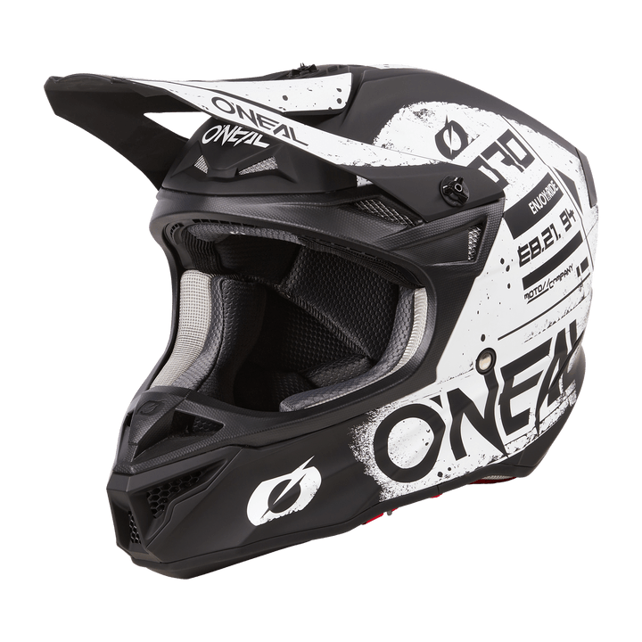 O'Neal 5 SRS Scarz V.24 Helmet Black/White - Motor Psycho Sport