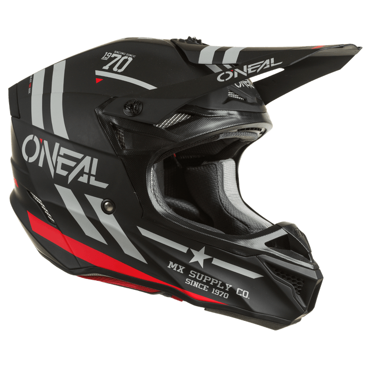 O'Neal 5 SRS Squadron Helmet Black/Gray - Motor Psycho Sport