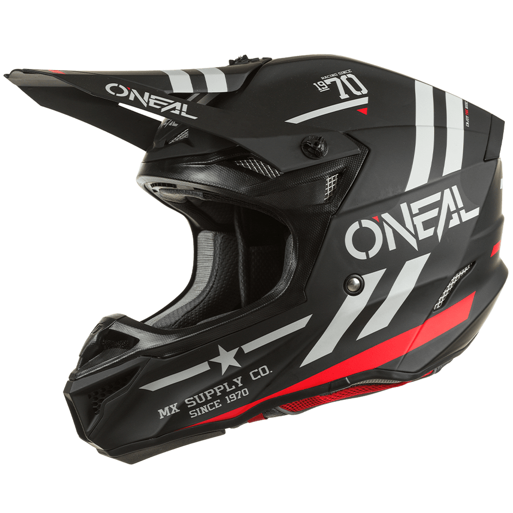 O'Neal 5 SRS Squadron Helmet Black/Gray - Motor Psycho Sport