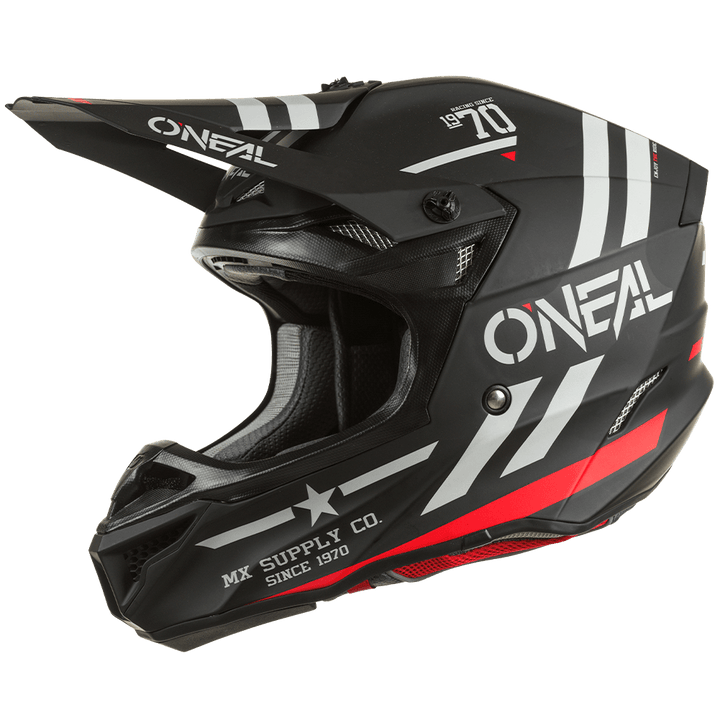 O'Neal 5 SRS Squadron Helmet Black/Gray - Motor Psycho Sport