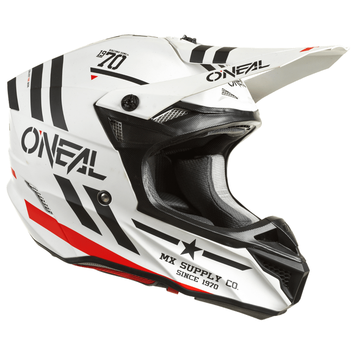 O'Neal 5 SRS Squadron Helmet White/Black - Motor Psycho Sport
