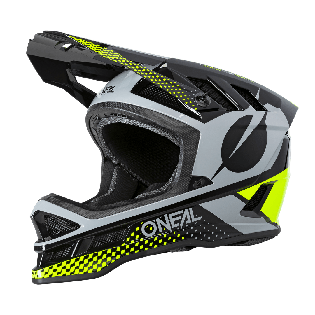 O'Neal Blade Polyacrylite Helmet Ace Black/Neon Yellow - Motor Psycho Sport