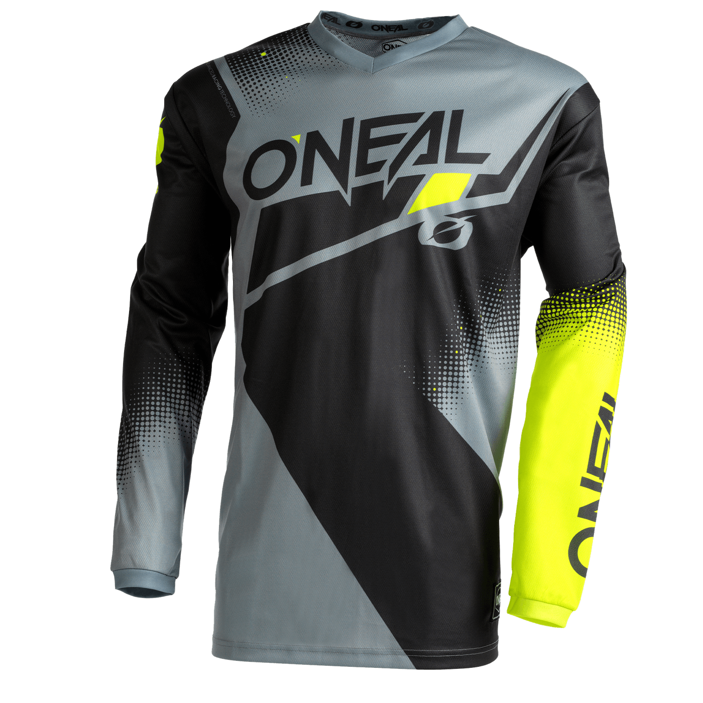 O'Neal Element Racewear Jersey Black/Gray/Yellow - Motor Psycho Sport