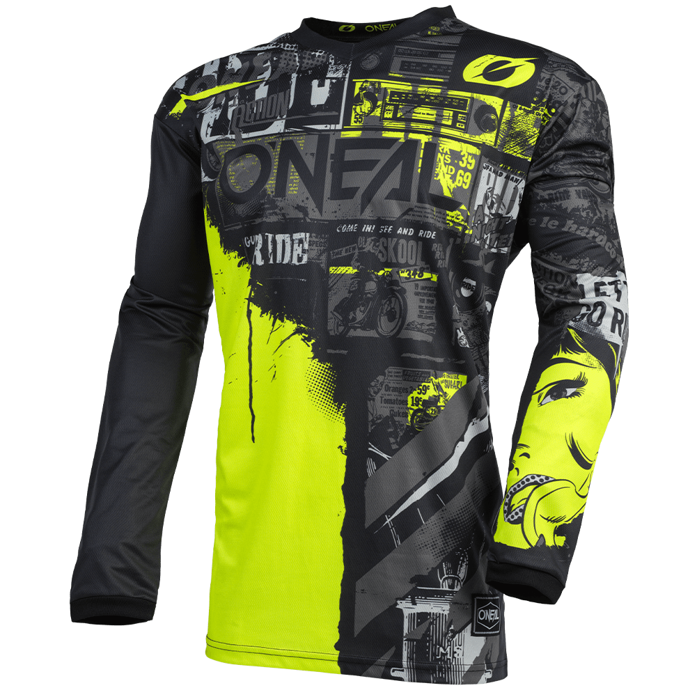 O'Neal Element Ride Jersey Black/Neon - Motor Psycho Sport