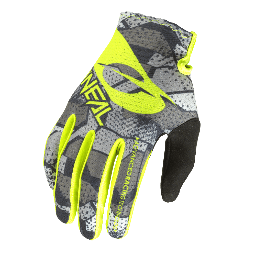 O'Neal Matrix Glove Camo Gray/Neon Yellow - Motor Psycho Sport