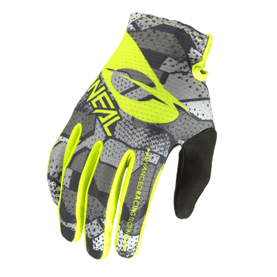 O'Neal Matrix Glove Camo Gray/Neon Yellow - Motor Psycho Sport