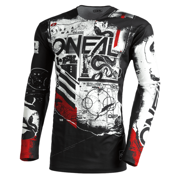 O'Neal Mayhem Scarz Jersey Black/White - Motor Psycho Sport