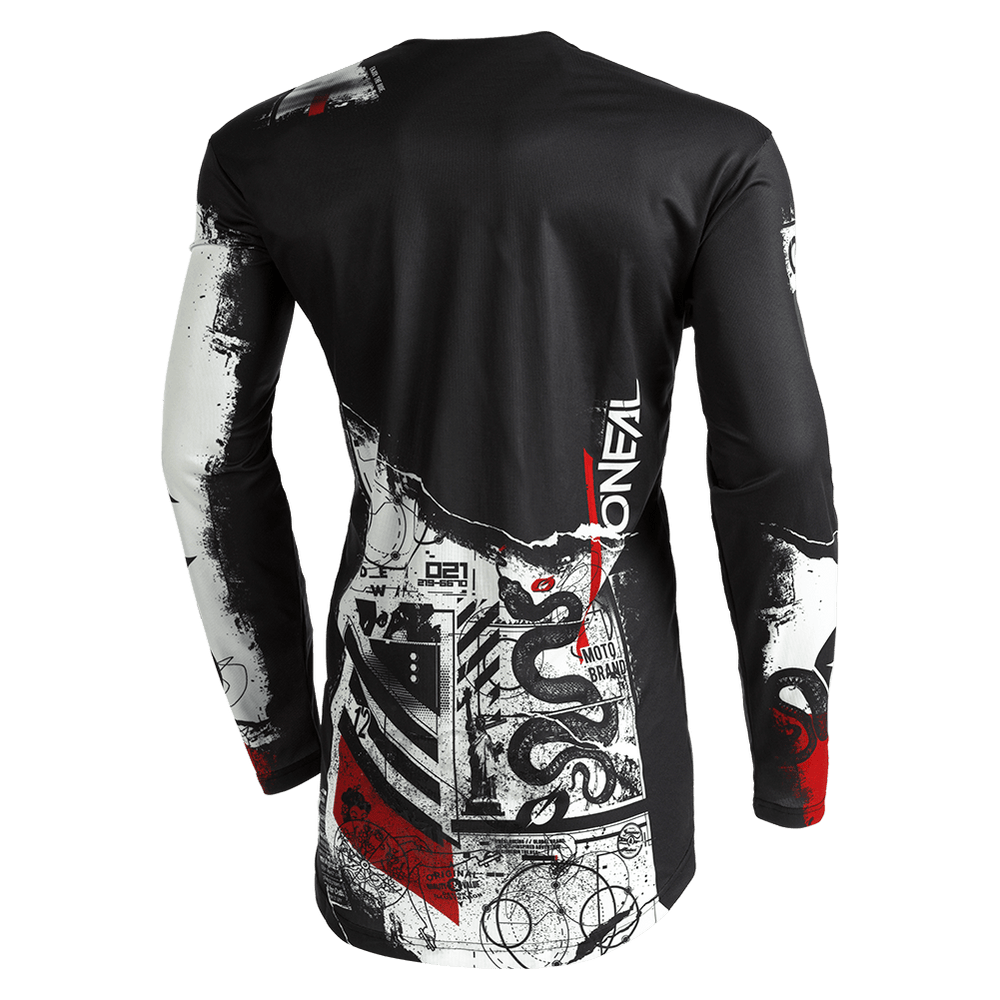 O'Neal Mayhem Youth Scarz Jersey Black/White - Motor Psycho Sport