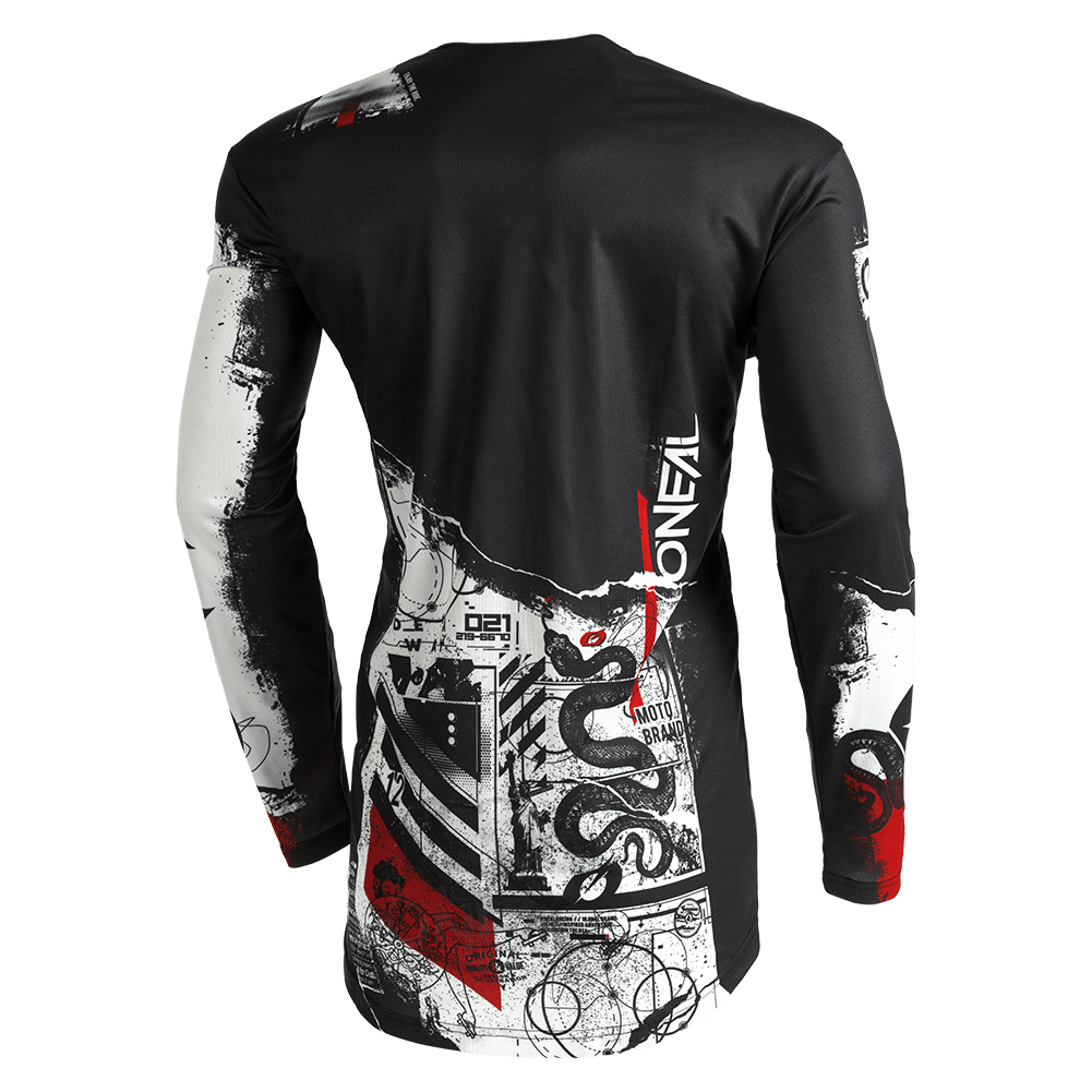 O'Neal Mayhem Youth Scarz Jersey Black/White - Motor Psycho Sport