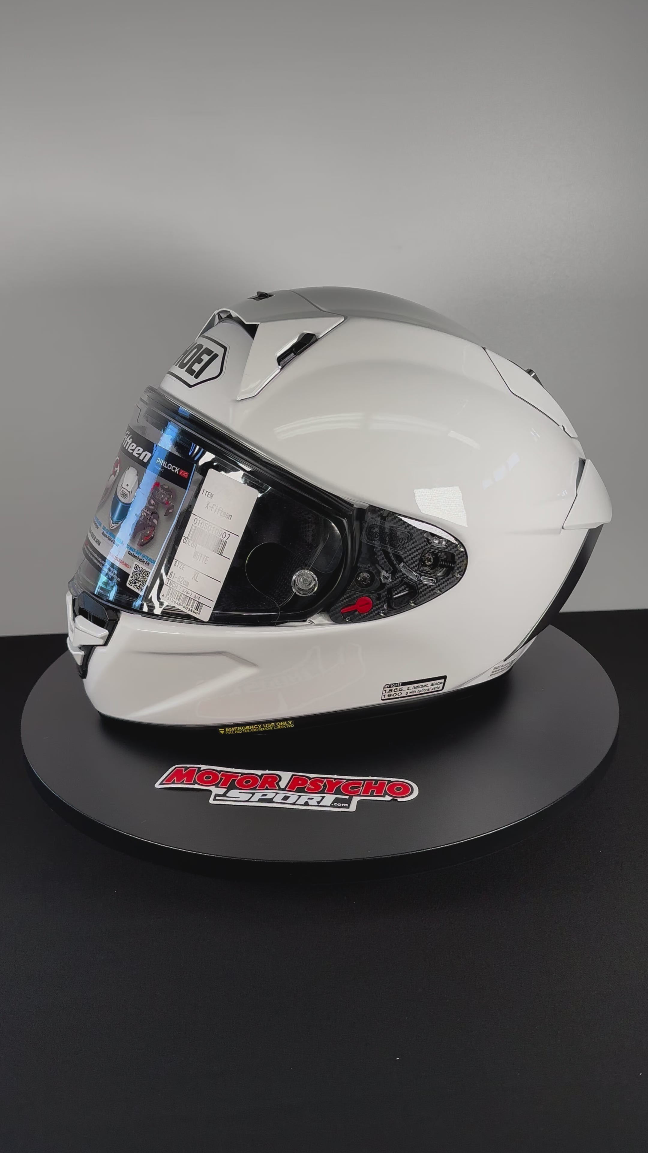 Shoei X-15 Helmet - White - Size XL - USED / OPEN BOX – Motor