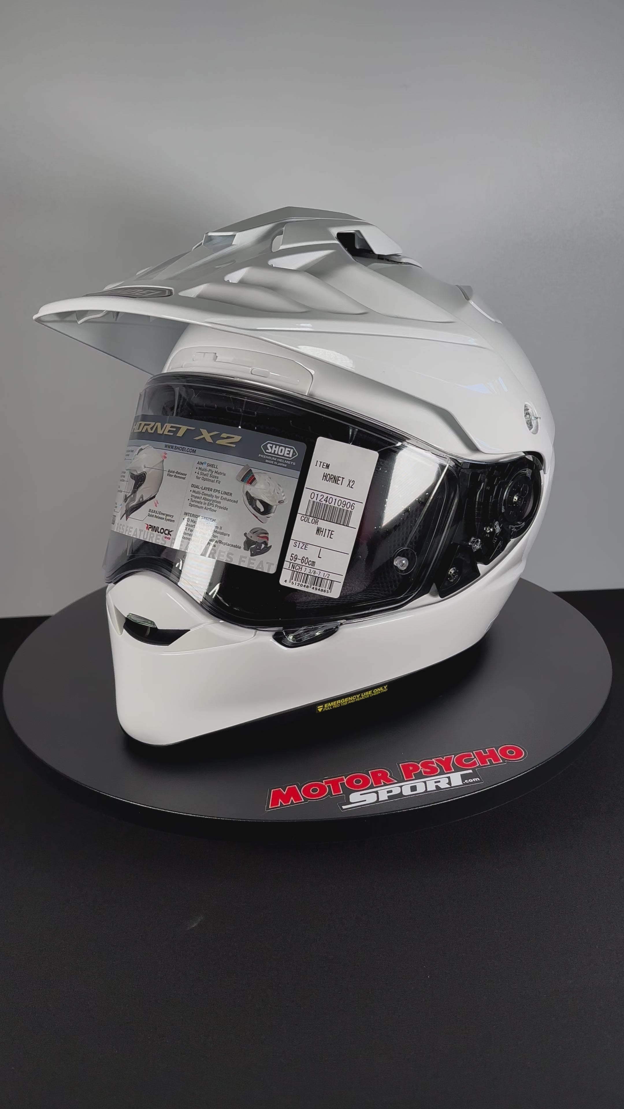 Shoei Hornet X2 Adventure Helmet - White - Size Large - USED