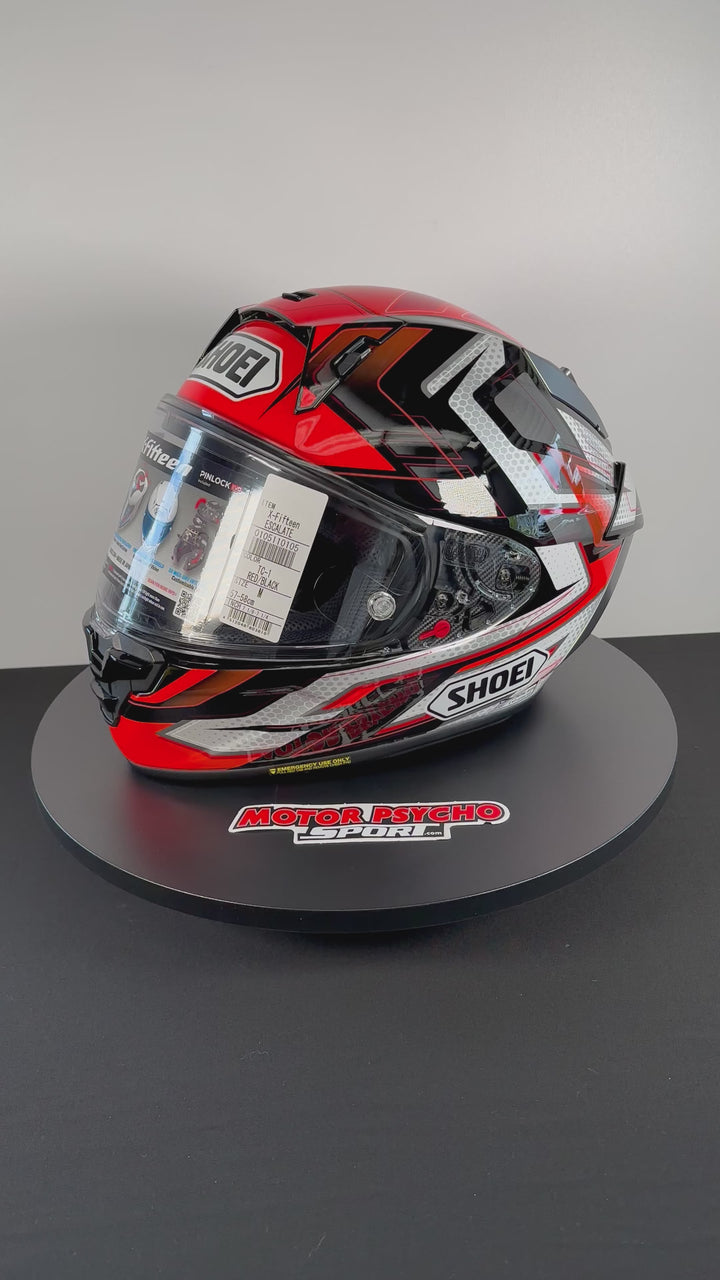 Shoei X-15 Escalate Helmet - TC-1 Red/Black/White - Size Medium - USED / OPEN BOX