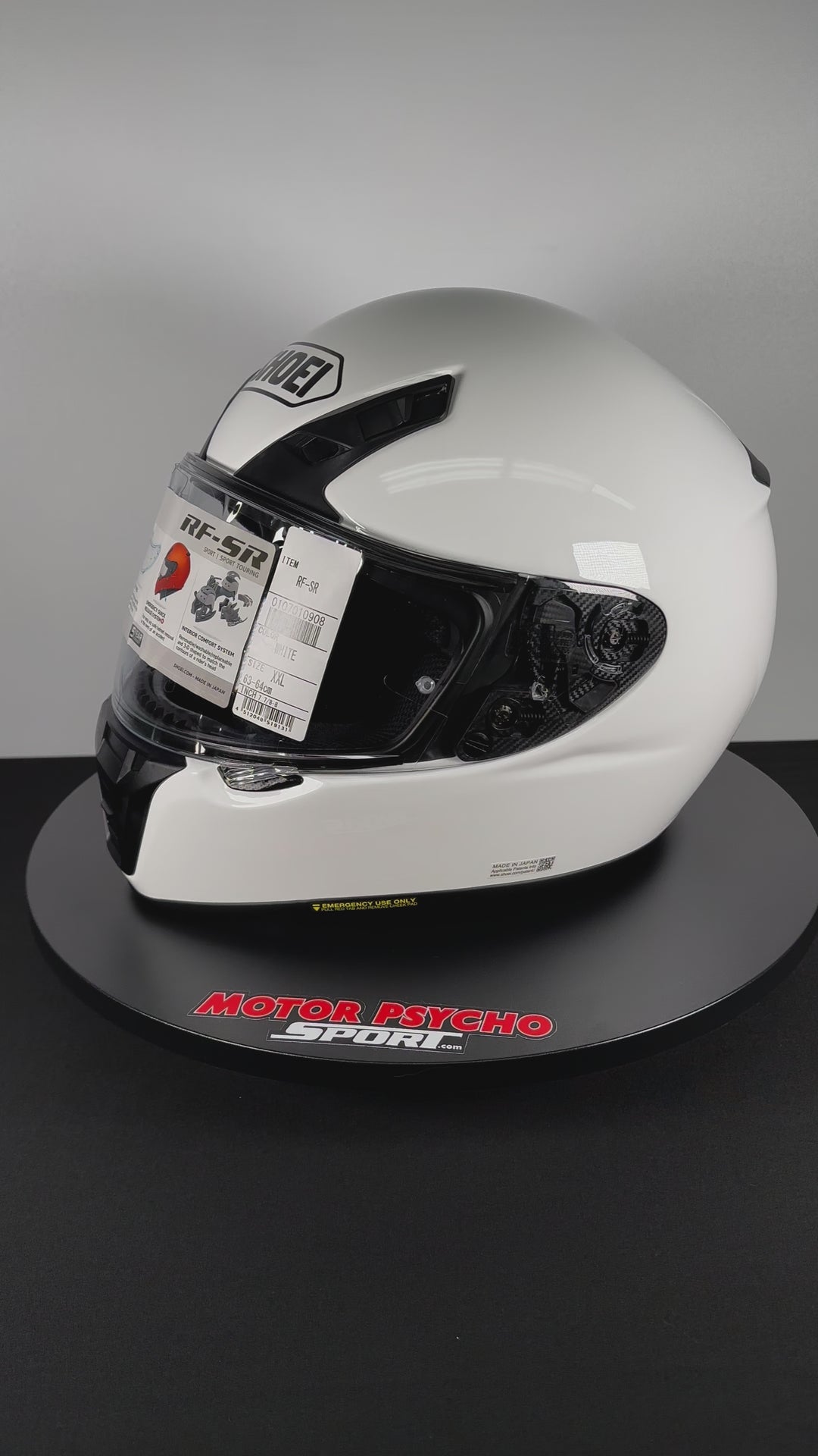Shoei RF-SR Helmet - White - Size 2XL - USED / OPEN BOX