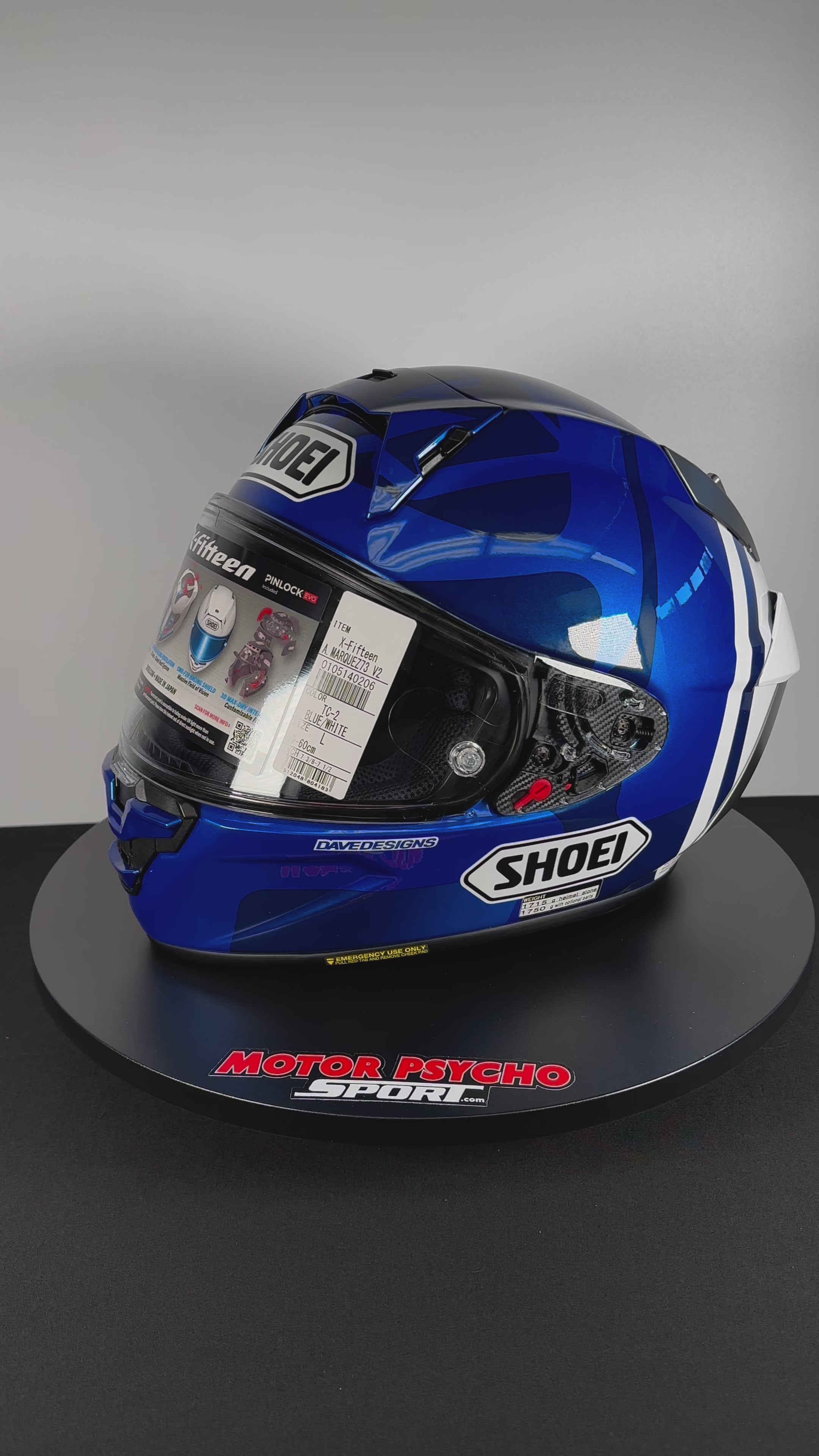 セキュリティ・セーフティ X-Fifteen A.MARQUEZ73 V2 SHOEI X