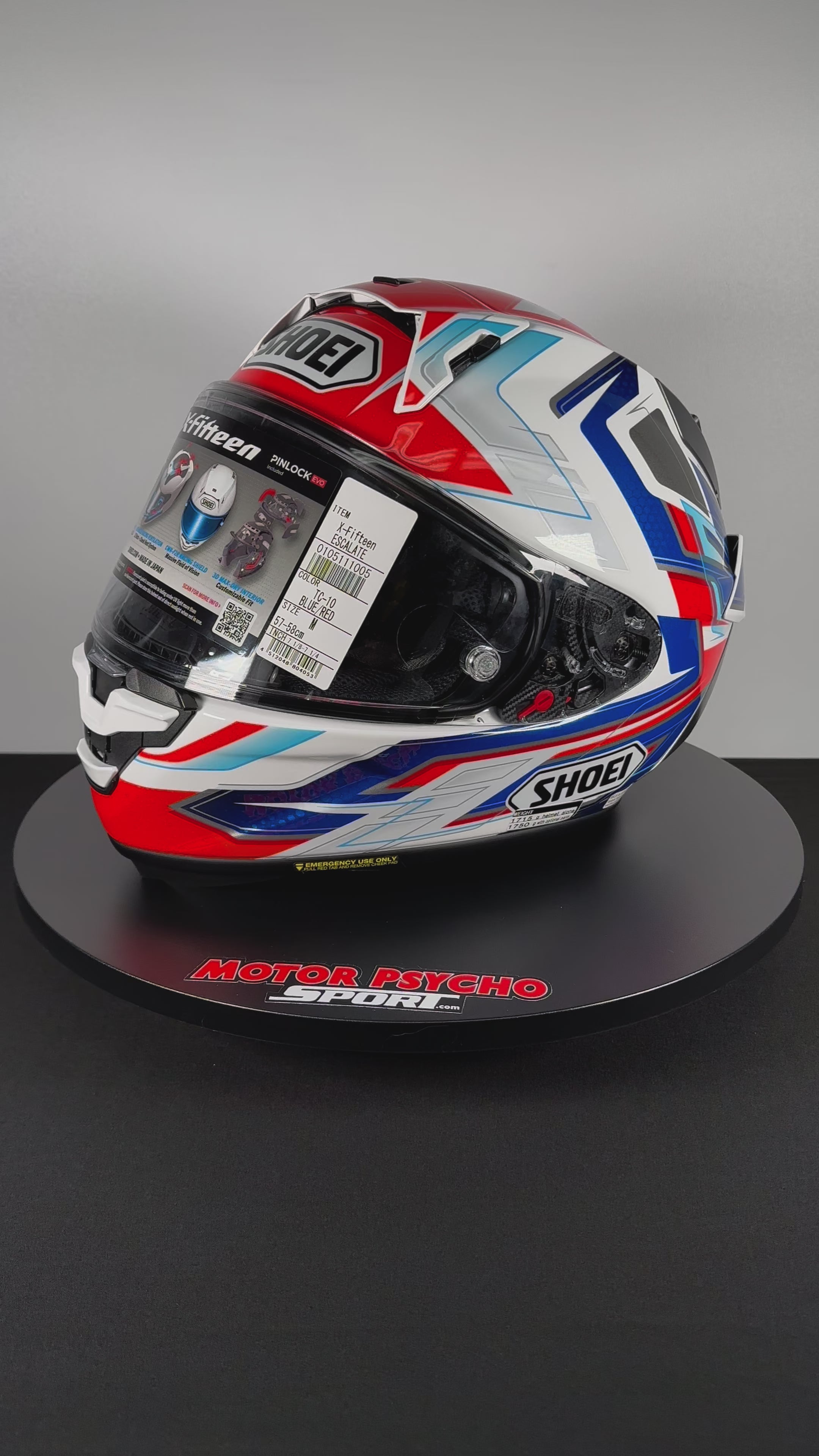 Shoei X-15 Escalate Helmet - TC-10 - Size Medium - USED / OPEN BOX